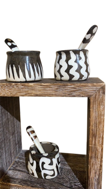 Batik Bone Spice Pots