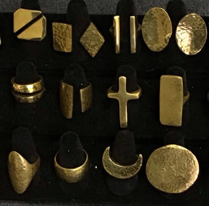 Assorted Brass Fashion Ring Collection
