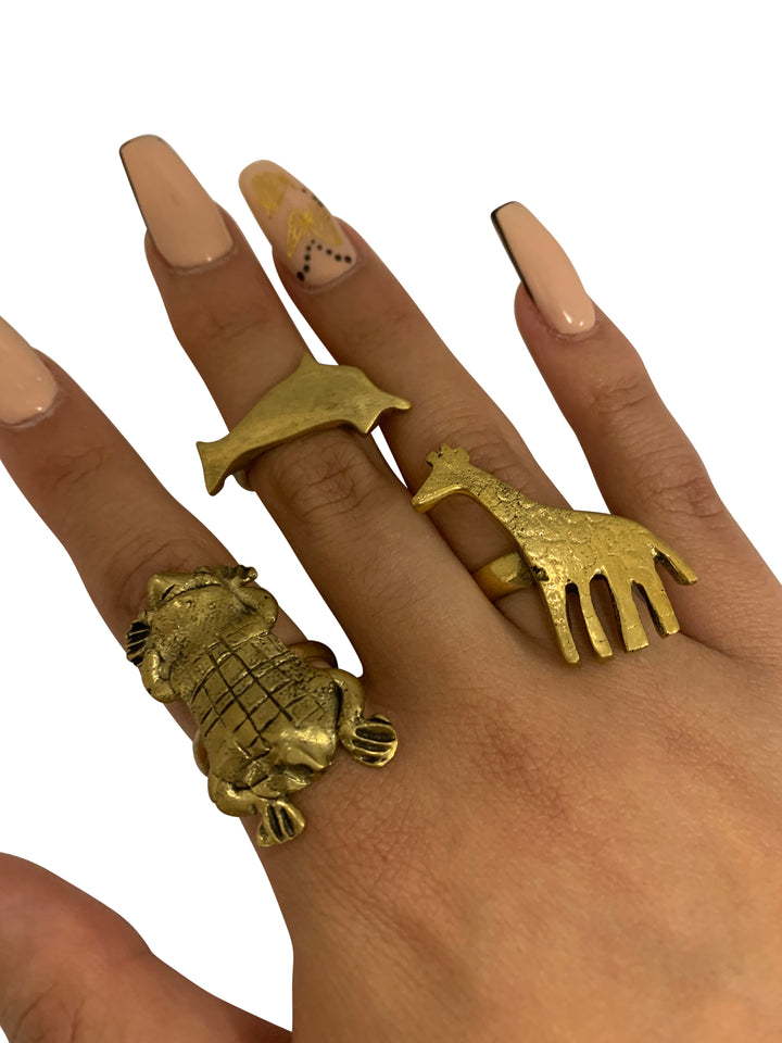 Assorted Brass Fashion Ring Collection