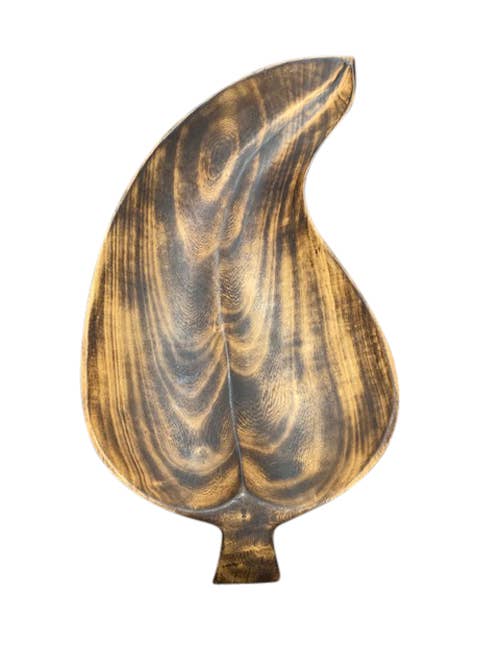 20" Smokey Jacaranda Leaf Platter