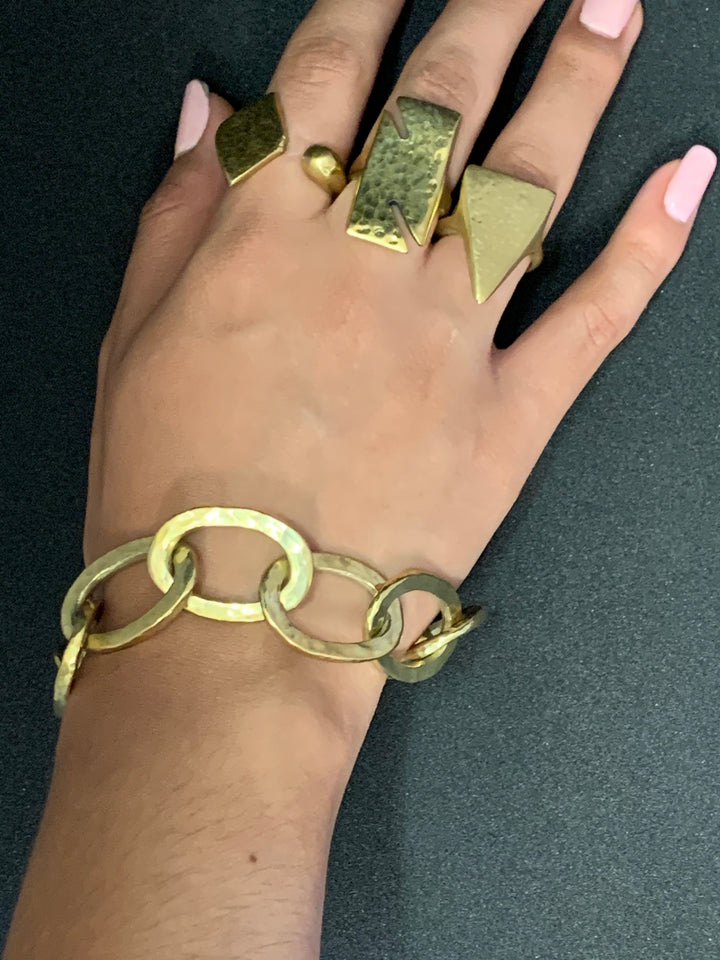 Suzie Brass Chain Link Bracelet
