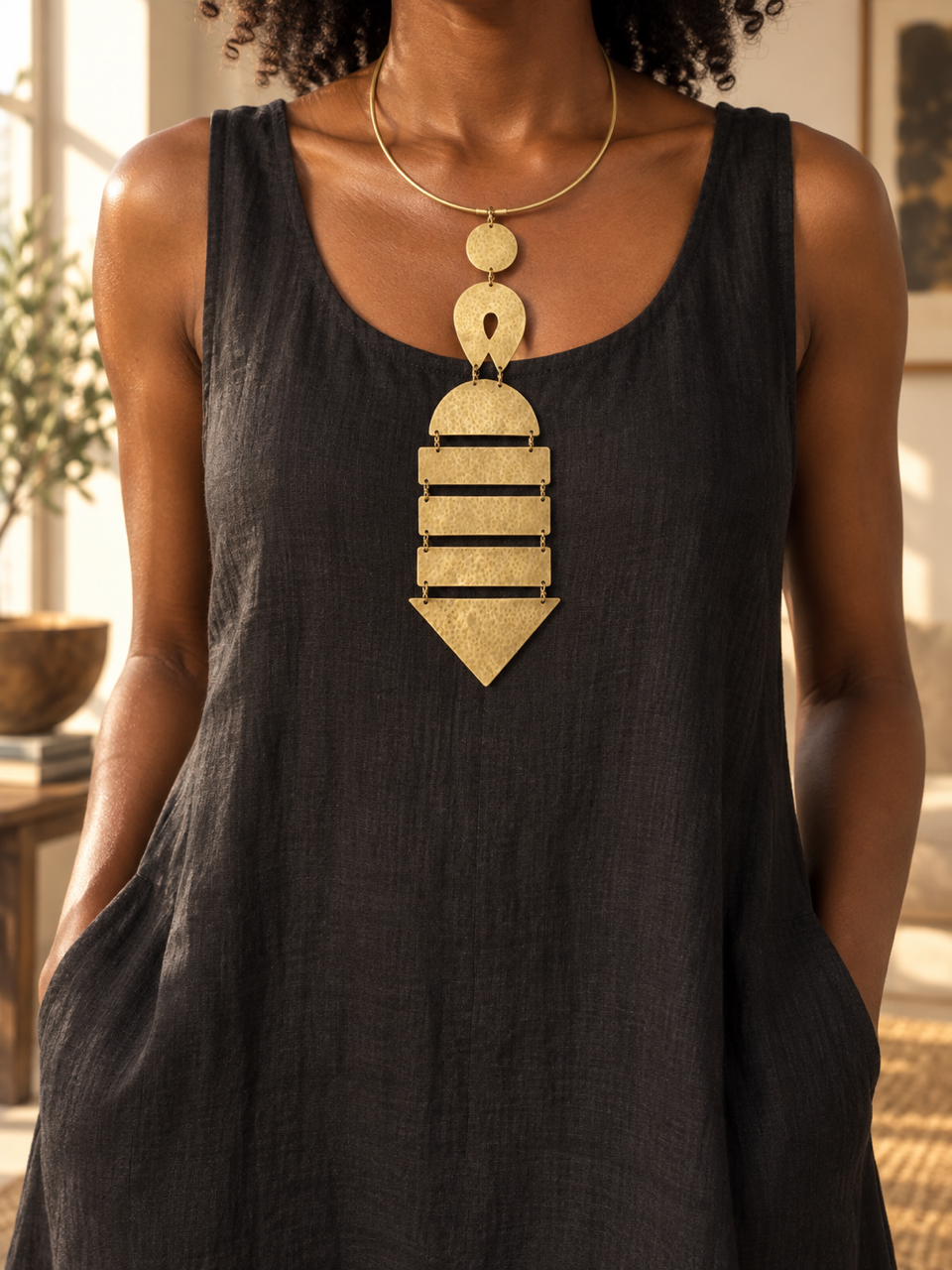 Antilus Brass, Bone & Horn Necklace Collection