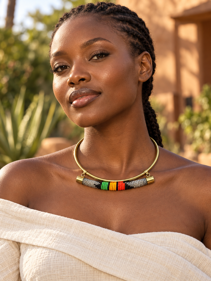 Antilus Brass, Bone & Horn Necklace Collection