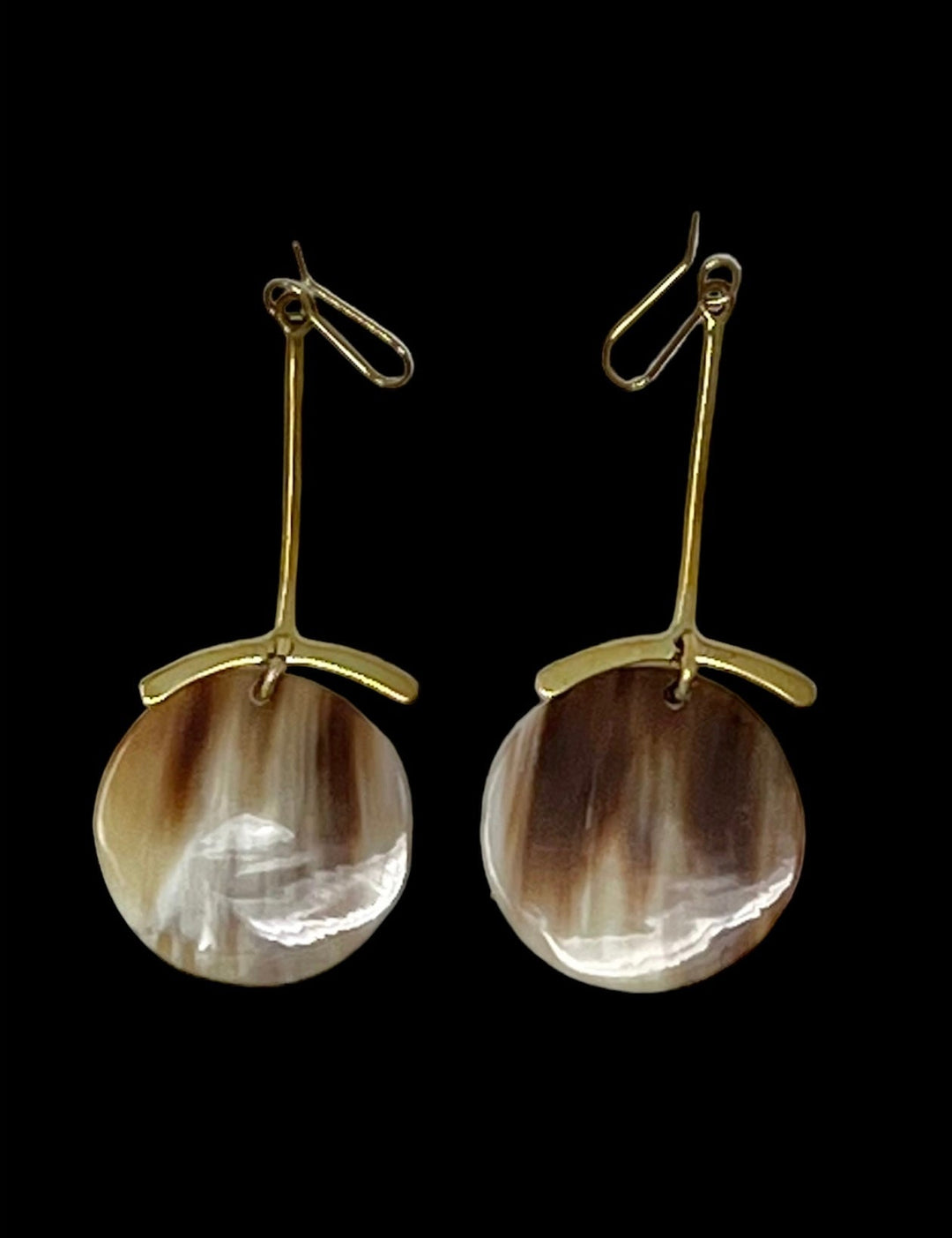 Horn & Brass Disc Earring Floats