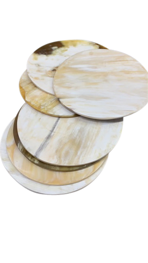Round Horn Coasters - Set of 4