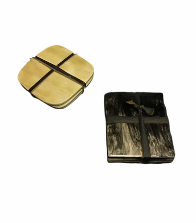 Square Horn Coasters - Set of 4