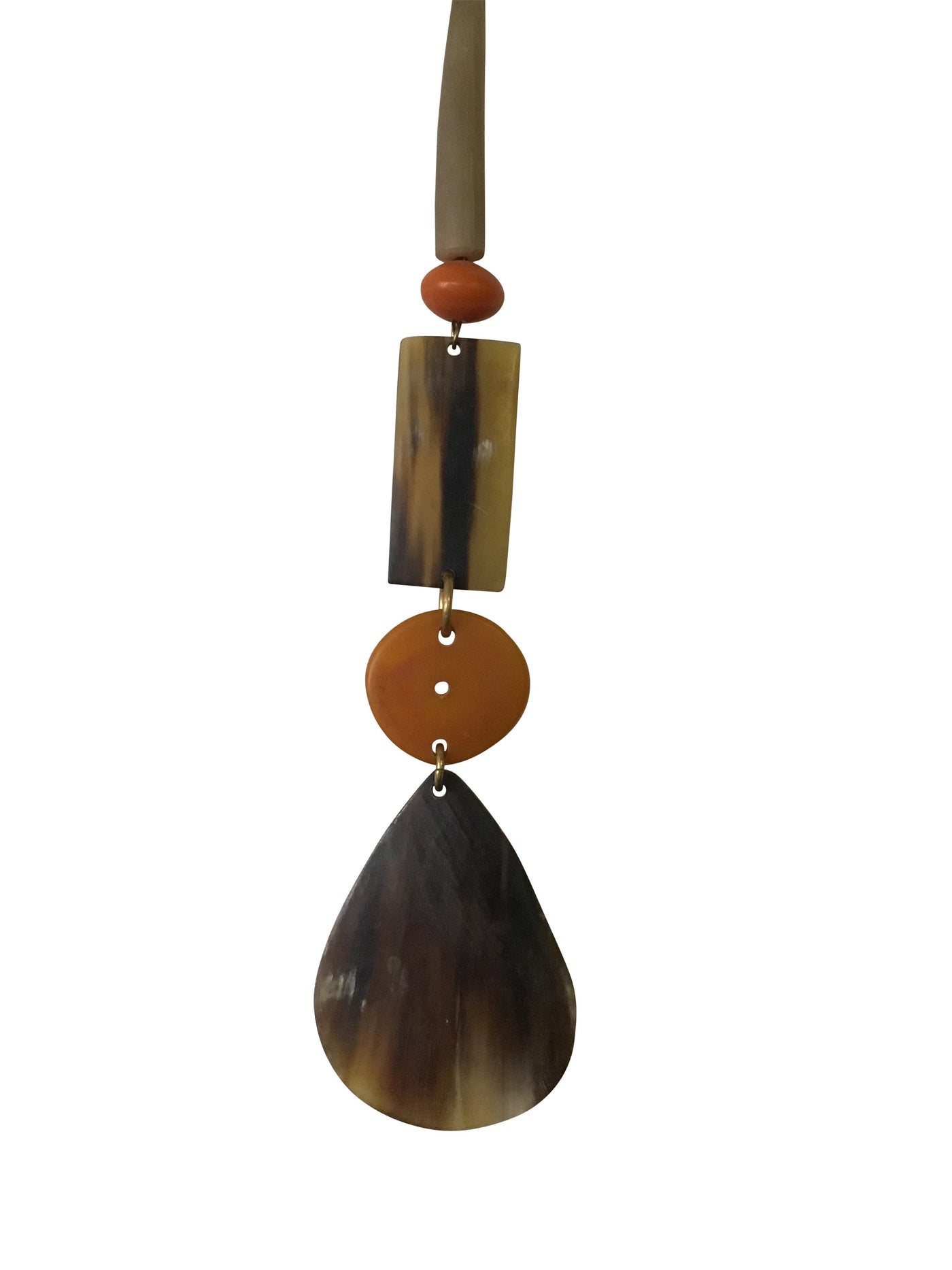 Amber Stone with Horn Pendant