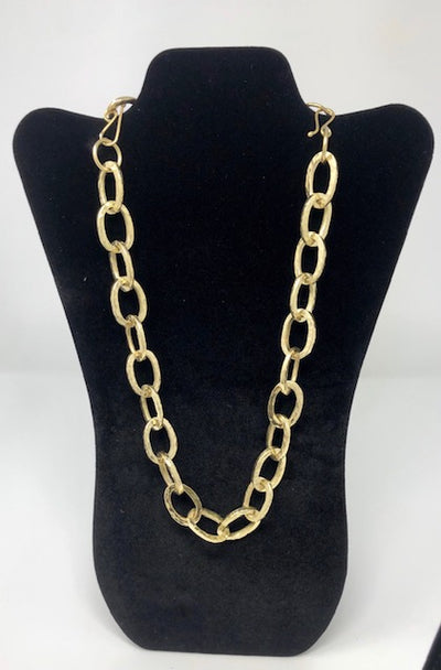 Suzie Brass Chain Link Choker Necklace