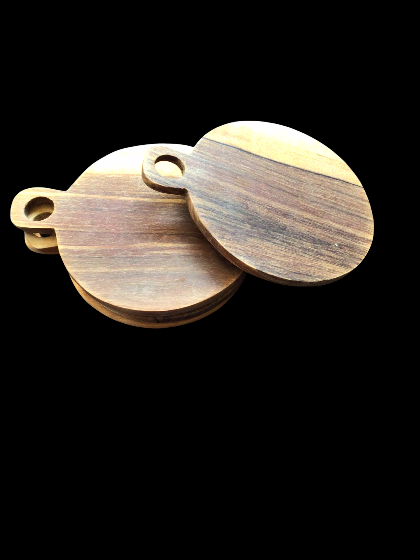 4" Olive Wooden Coasters - Set of 4