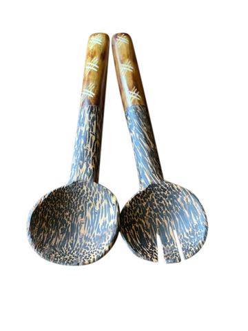 Coco Wood Salad Serving Set