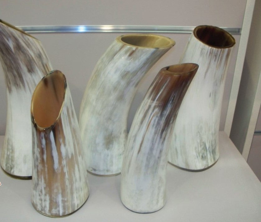 Slated Horn Vase - Baseless
