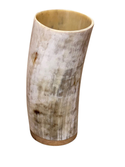 Horn Vases w/ Wooden Mounted Base